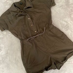 Green Short Jumpsuit